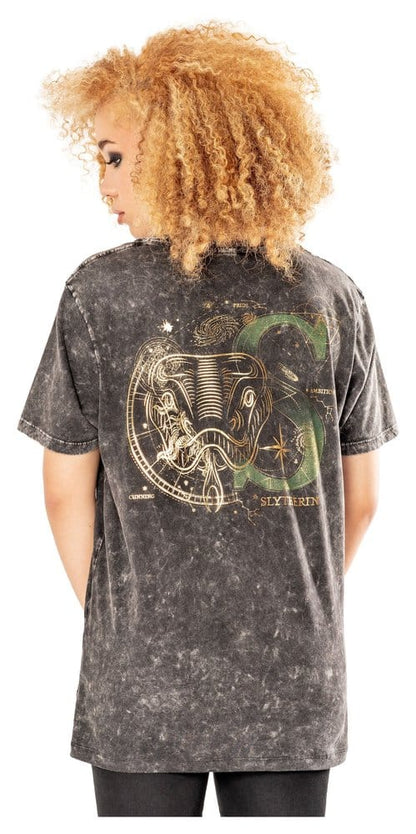 Harry Potter T-Shirt Slytherin Acid Wash Größe XXL