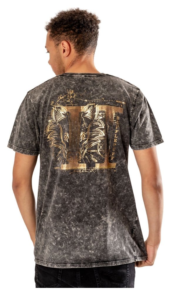 Harry Potter T-Shirt Hufflepuff Acid Wash Größe M