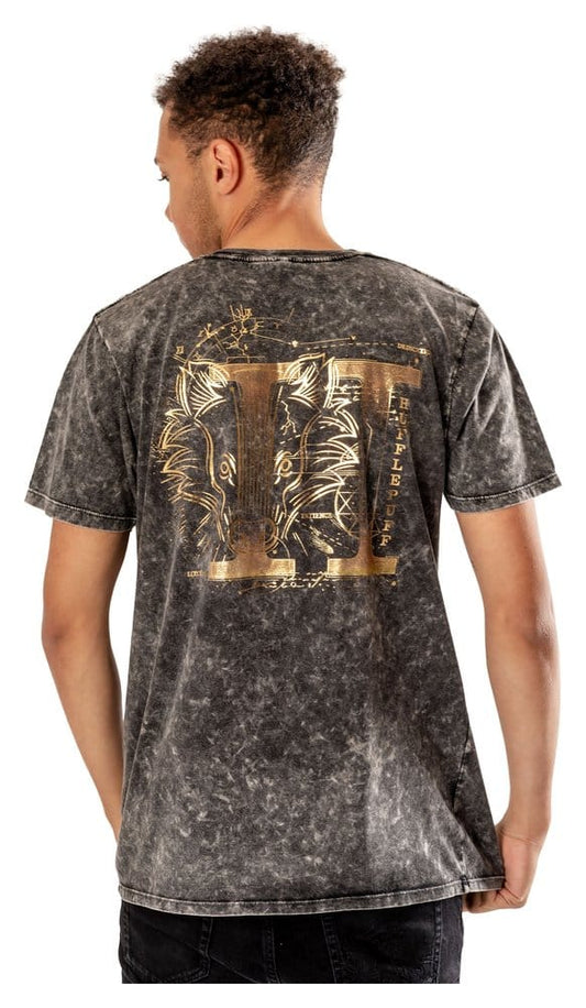 Harry Potter T-Shirt Hufflepuff Acid Wash Größe M
