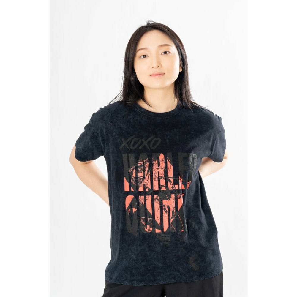 DC Comics T-Shirt Harley Quinn Acid Wash Xoxo Größe XXL