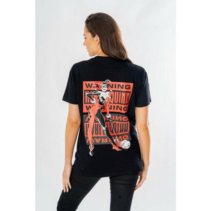 DC Comics T-Shirt Harley Quinn Front Back Warning Größe XXL