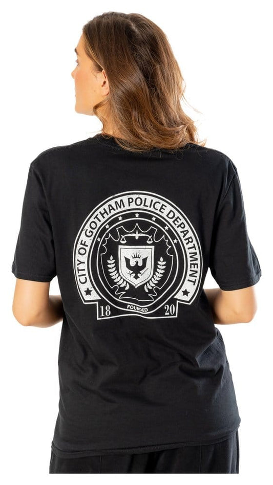 Batman T-Shirt Arkham City GCPD Front Back Größe L