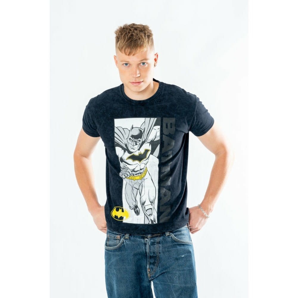 Batman T-Shirt Comic Acid Wash Größe S