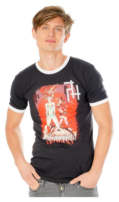 Gotham City Sirens T-Shirt Crossword Black Ringer Größe S