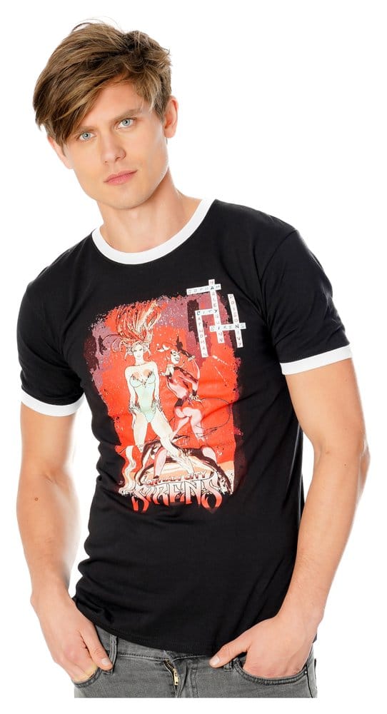 Gotham City Sirens T-Shirt Crossword Black Ringer Größe XL