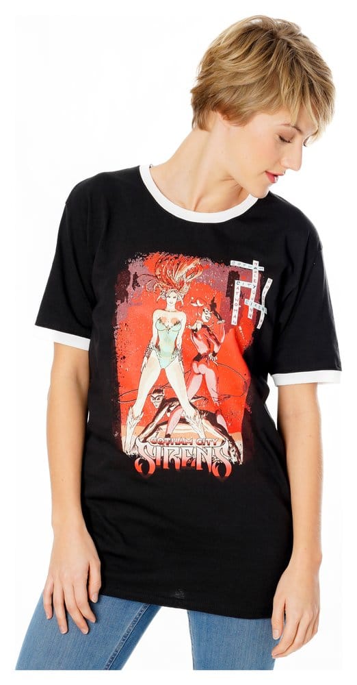 Gotham City Sirens T-Shirt Crossword Black Ringer Größe M