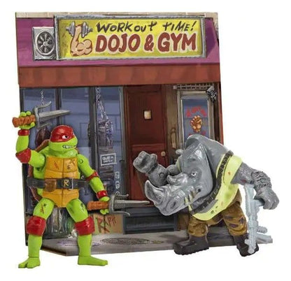 Teenage Mutant Ninja Turtles: Mutant Mayhem Battle Pack Actionfiguren Raphael vs. Rocksteady 11 cm