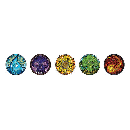 Magic: The Gathering Ansteck-Pins  Blind Box Mystery Stained Glass Lands Sortiment (10)