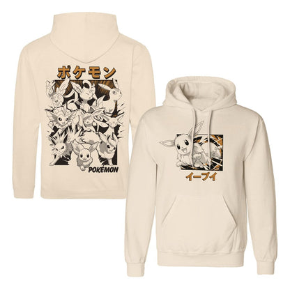 Pokémon Kapuzenpullover Evoli Evolutions Katakana Größe S