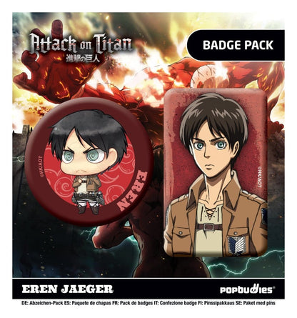 Attack on Titan Anstecker 2er-Pack Eren Jaeger