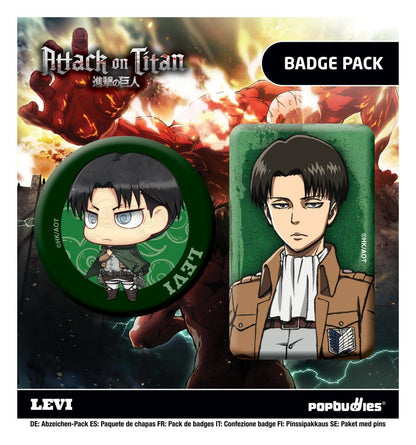Attack on Titan Anstecker 2er-Pack Levi
