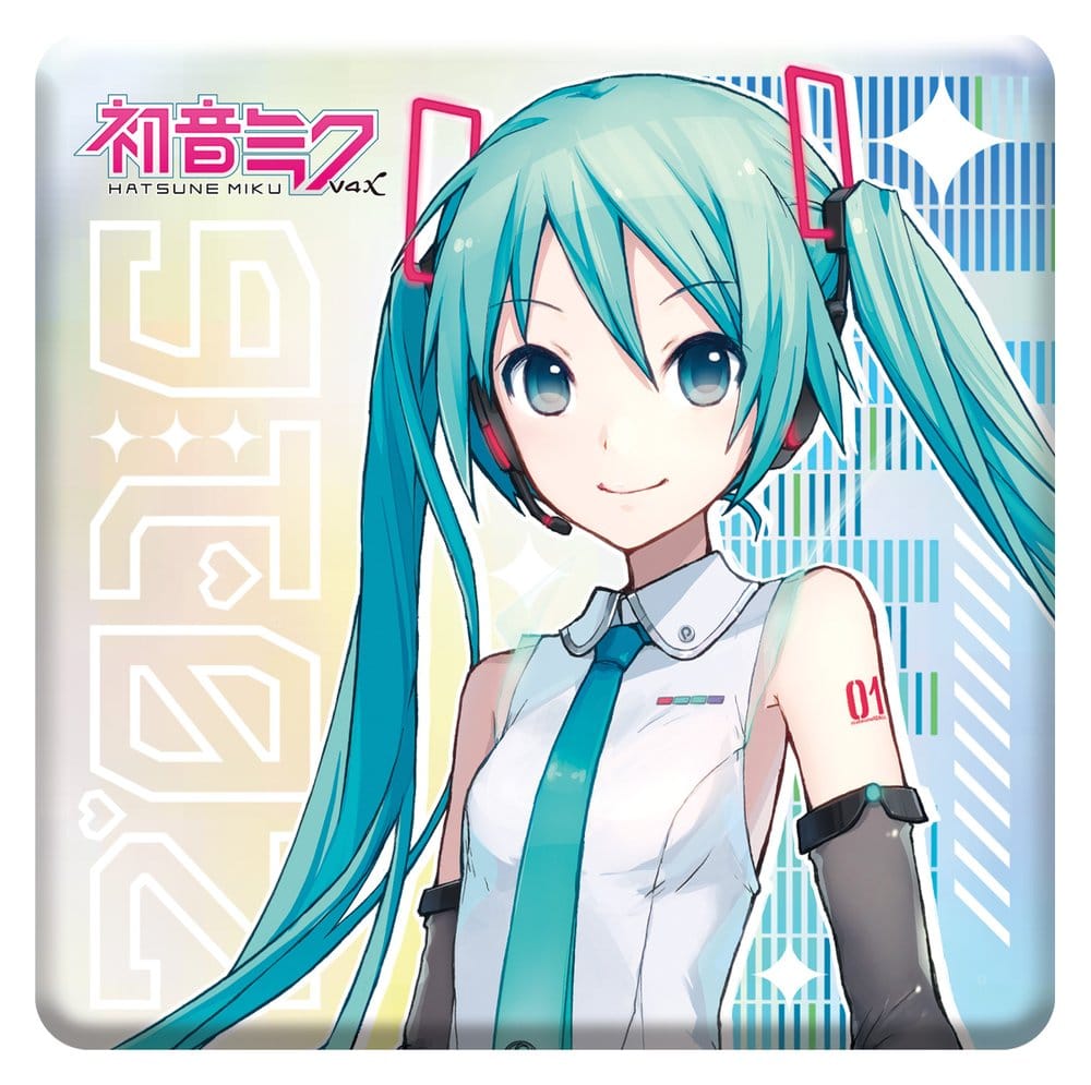 Hatsune Miku Holographic Anstecker V4X 10th Anniversary Rainbow Limited Edition 8 cm