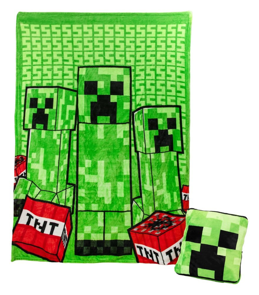 Minecraft Kissen-Decke Creeper 2-in-1 Foldable 150 cm