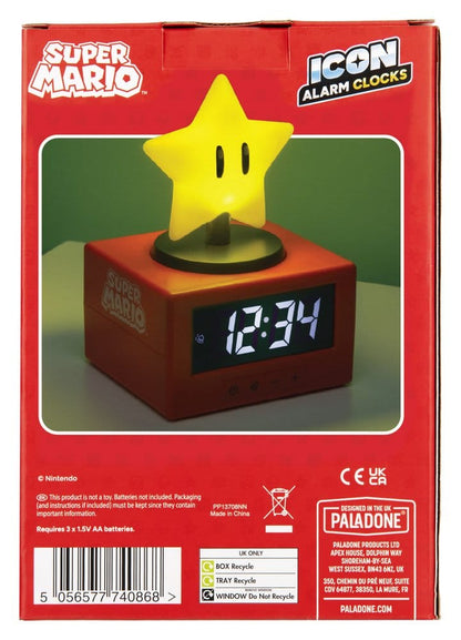 Super Mario Icon Wecker Super Star 15 cm
