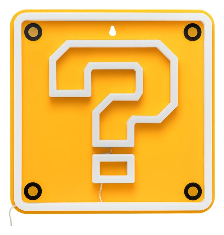 Super Mario LED Neon Wandleuchte Question Block 24 x 24 cm