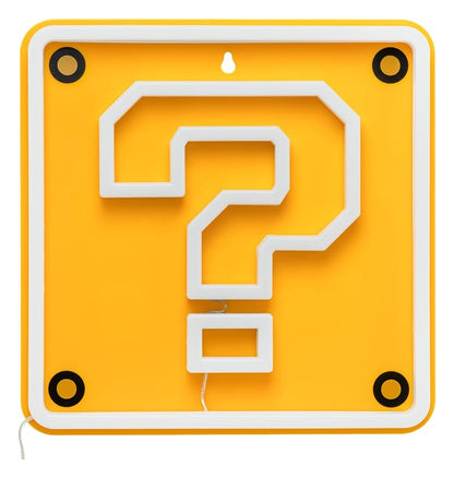 Super Mario LED Neon Wandleuchte Question Block 24 x 24 cm