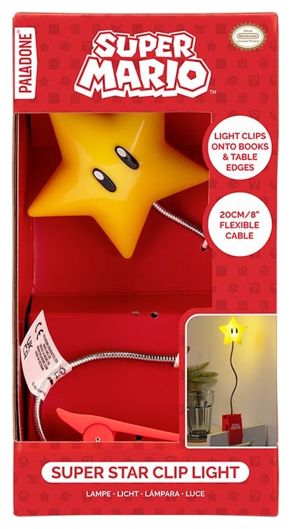 Super Mario Leuchte Super Star Clip 33 cm
