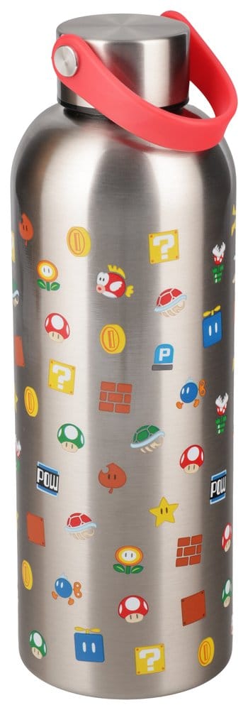 Super Mario Metall Trinkflasche mit Trageschlaufe