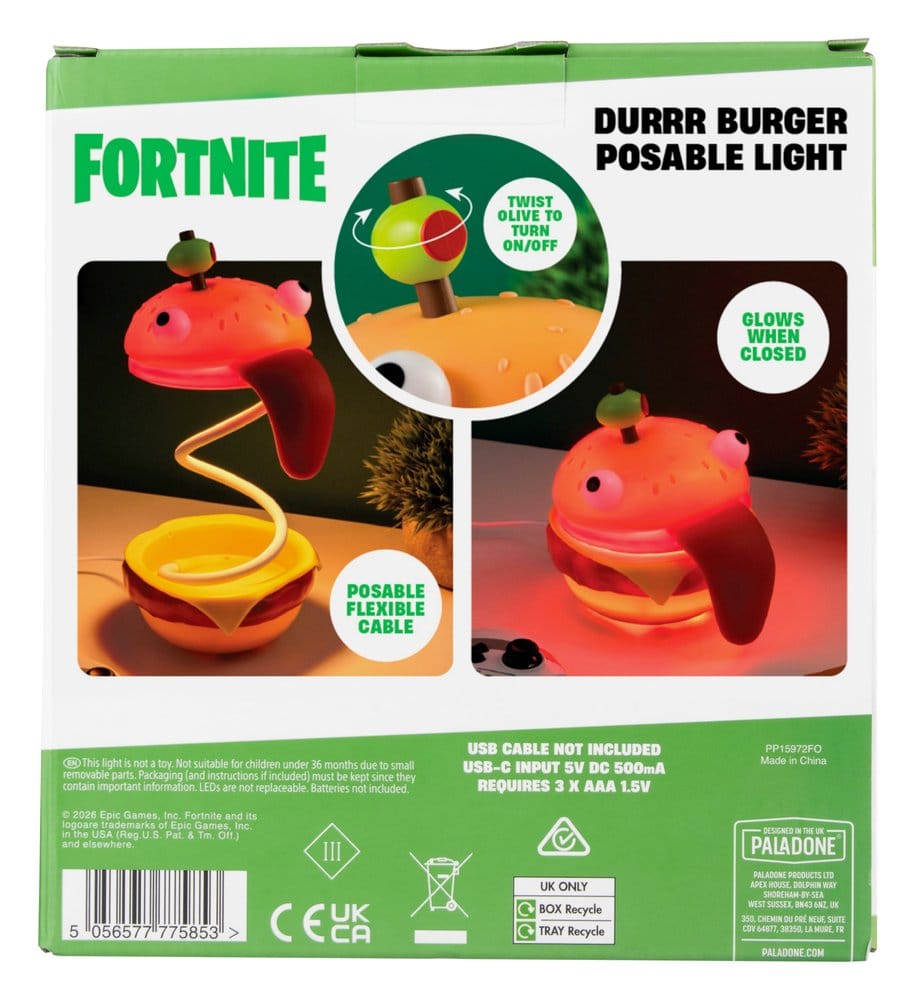 Fortnite Leuchte Durrr Burger Posable 30 cm