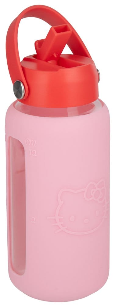 Sanrio Glas Trinkflasche Hello Kitty mit Hülle