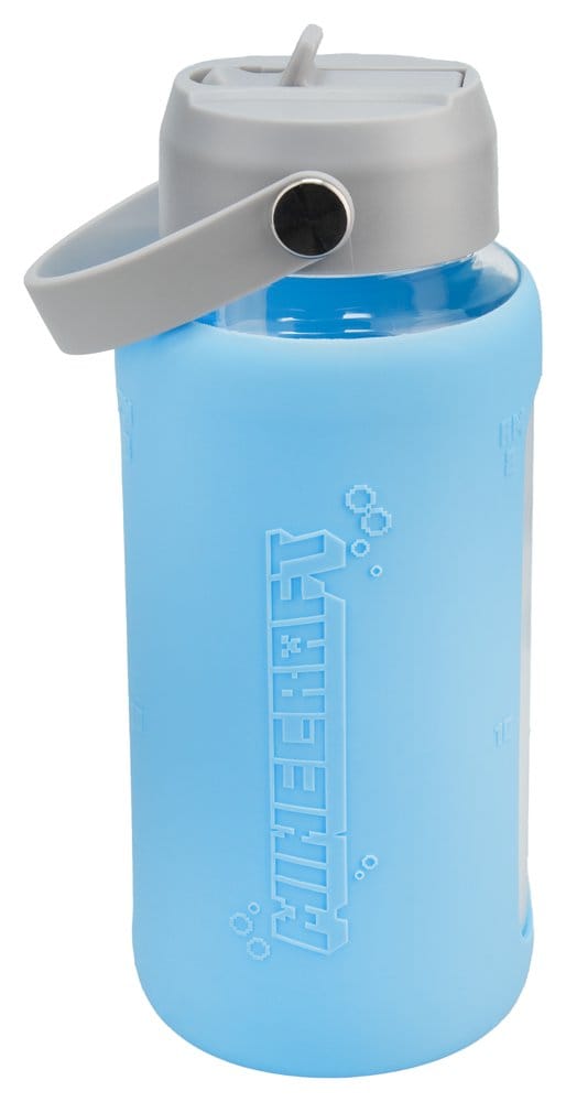 Minecraft Glas Trinkflasche mit Hülle