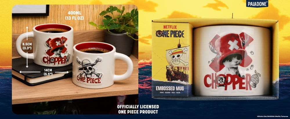 One Piece Tasse Chopper Embossed