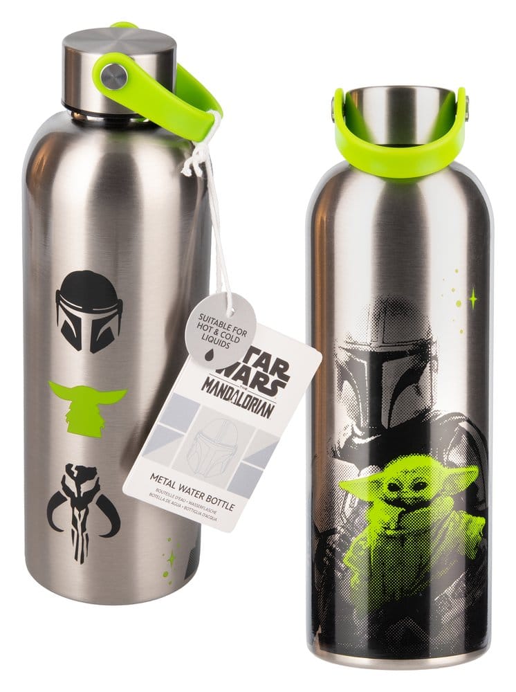 The Mandalorian Metall Trinkflasche Mandalorian & Grogu