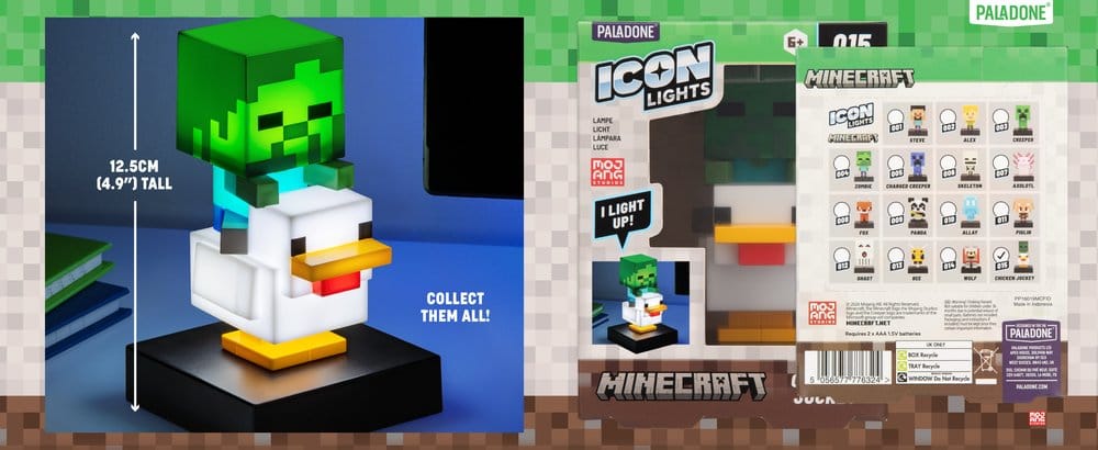 Minecraft Icon Leuchte Chicken Jockey 13 cm