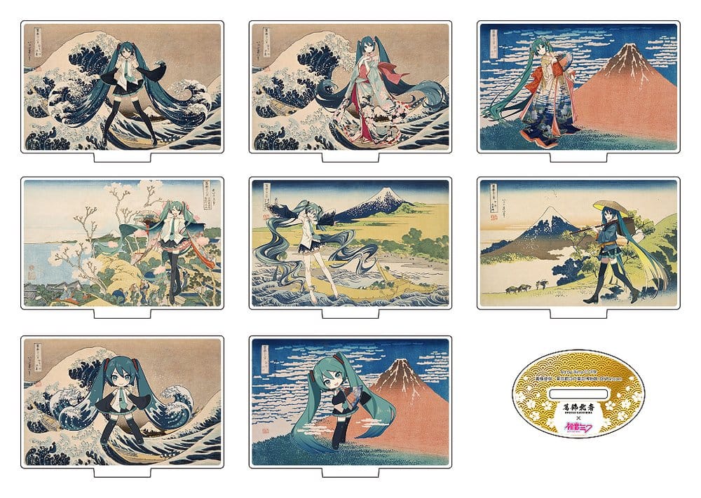 Katsushika Hokusai x Hatsune Miku Acryl Figuren 5 cm Blind Box Sortiment (8)