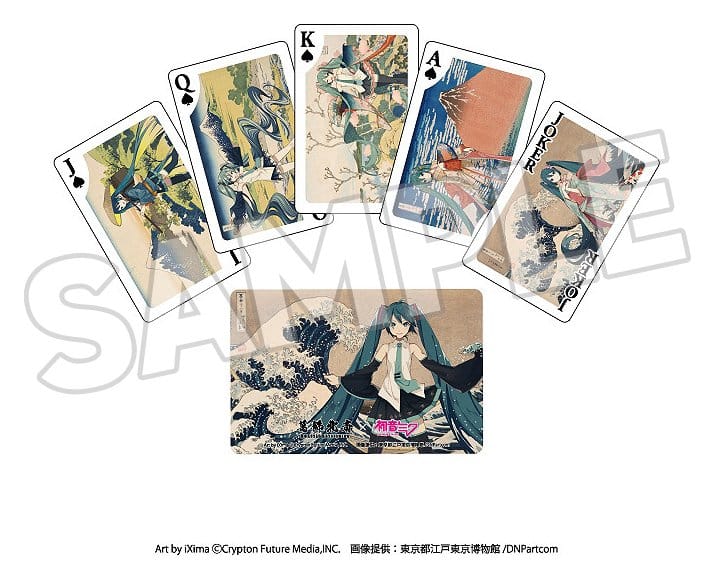 Katsushika Hokusai x Hatsune Miku Spielkarten