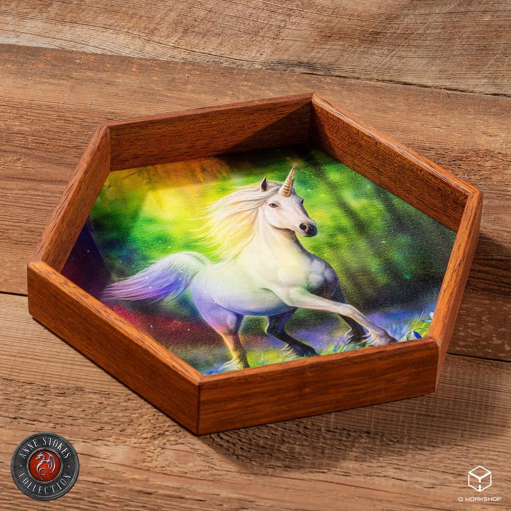 Anne Stokes Würfelbrett Chase The Rainbow 20 cm