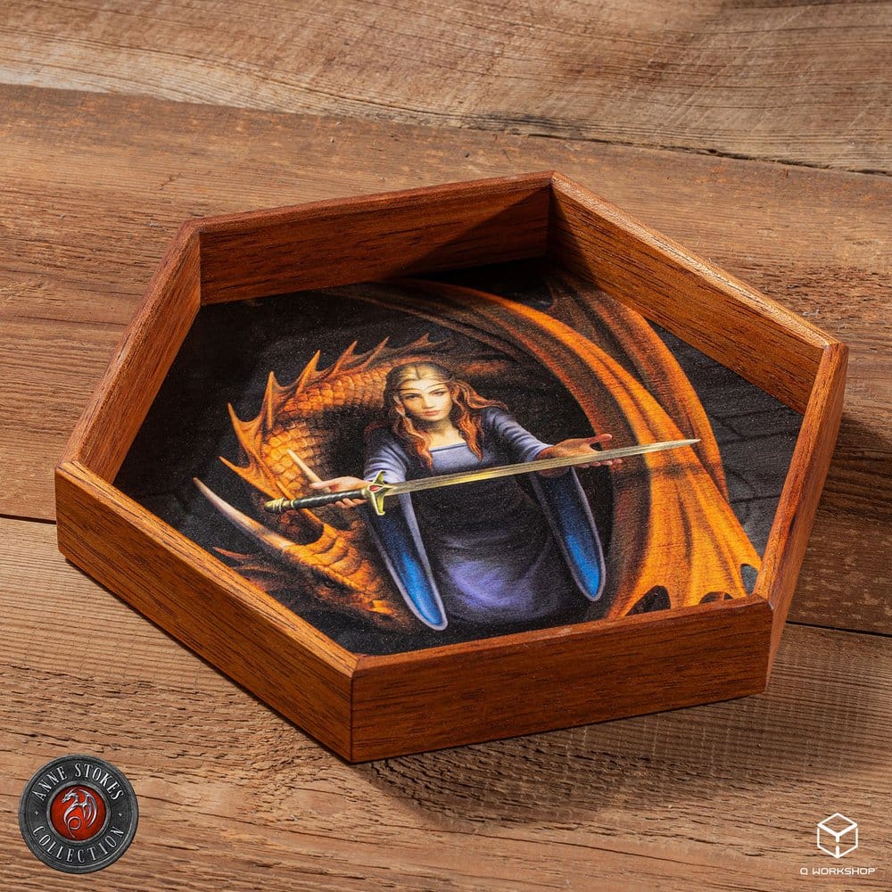 Anne Stokes Würfelbrett Night Forest 20 cm
