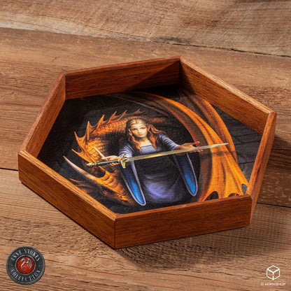 Anne Stokes Würfelbrett Night Forest 20 cm