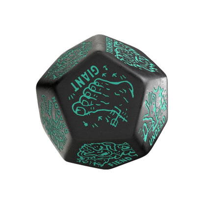 Viridian Würfel Jumbo Würfel Monster Generator Die D12 Schwarz