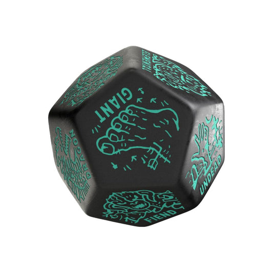 Viridian Würfel Jumbo Würfel Monster Generator Die D12 Schwarz