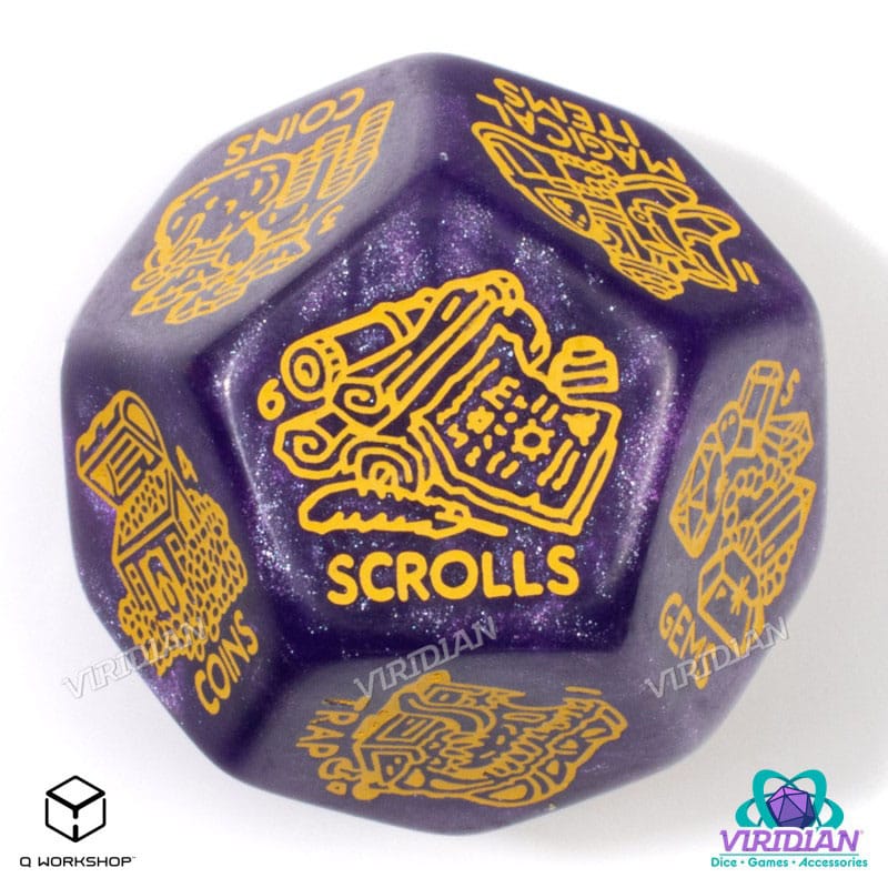 Viridian Würfel Jumbo Würfel Treasure Generator Die D12 Shimmering Purple