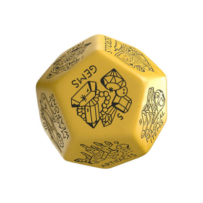 Viridian Würfel Jumbo Würfel Treasure Generator Die D12 Gelb