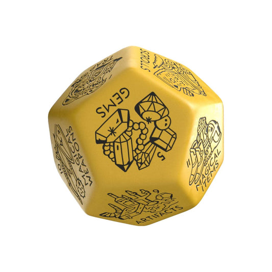 Viridian Würfel Jumbo Würfel Treasure Generator Die D12 Gelb