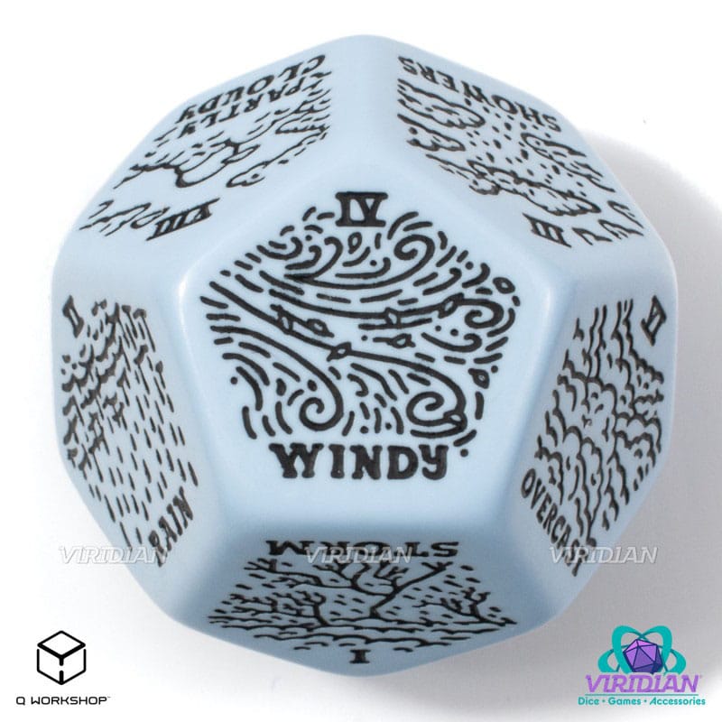 Viridian Würfel Jumbo Würfel Weather Generator Die D12 Blau