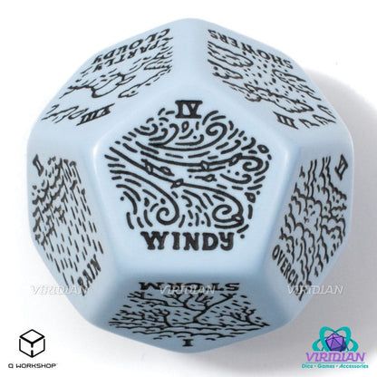 Viridian Würfel Jumbo Würfel Weather Generator Die D12 Blau