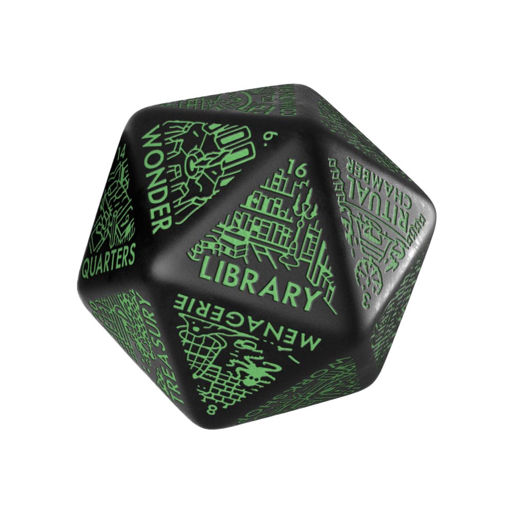 Viridian Würfel Jumbo Würfel Dungeon Room Generator D20 Schwarz