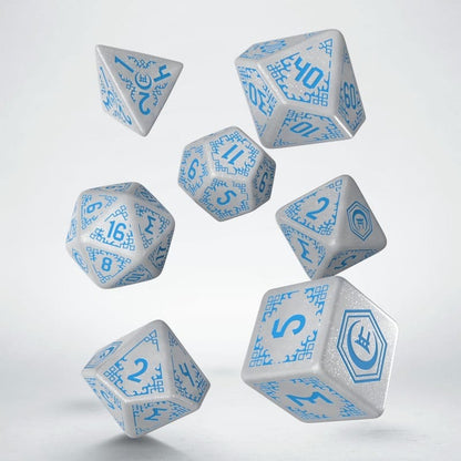 Shadow Scar 7er Würfel Set White & Blue