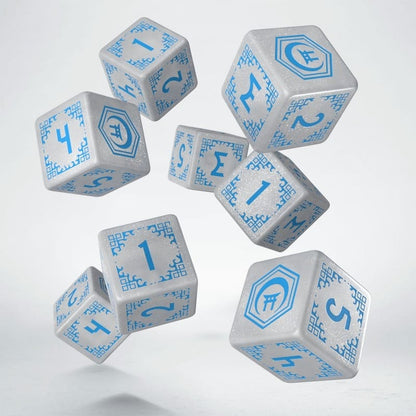Shadow Scar 8er Würfel Set Essential White & Blue