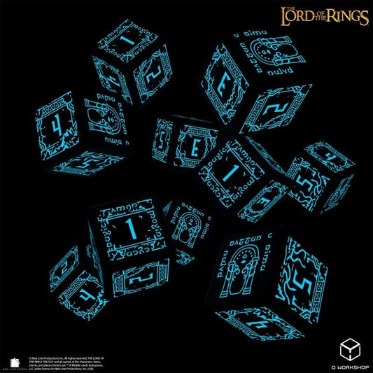 Der Herr der Ringe: 10er D6 Würfelset Moria (Glow in the dark)
