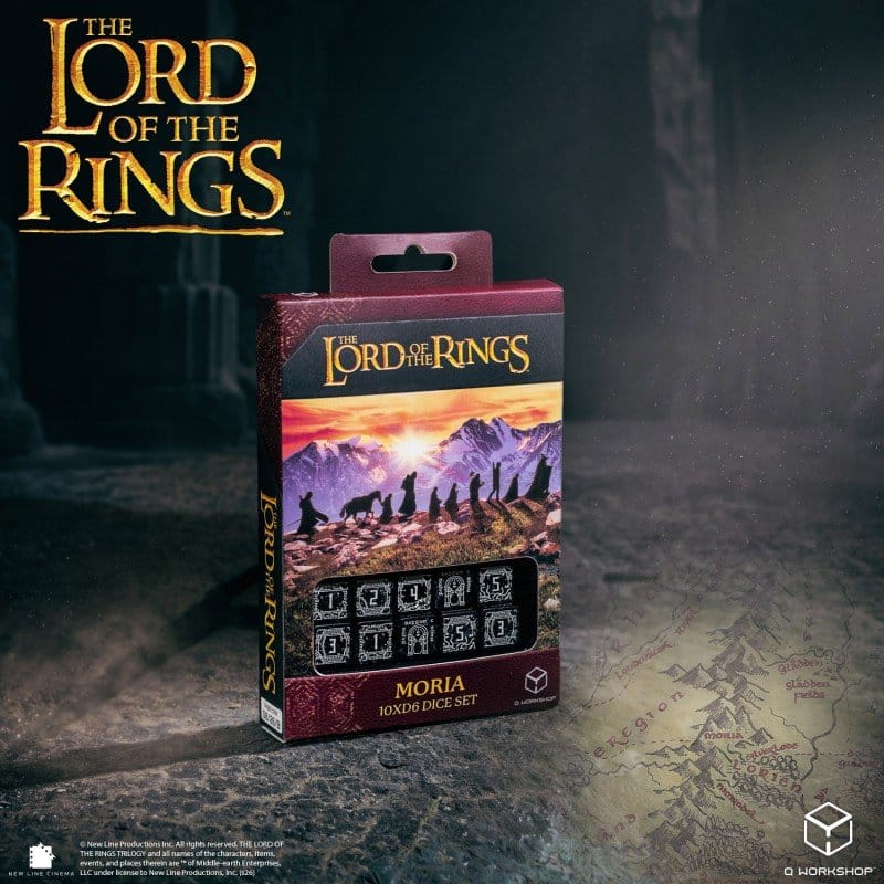 Der Herr der Ringe: 10er D6 Würfelset Moria (Glow in the dark)