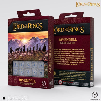 Der Herr der Ringe: 10er D6 Würfelset Bruchtal (Stein)