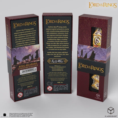 Der Herr der Ringe Full Art 7er-Würfelset Ringträger (Whitefire Radiance)