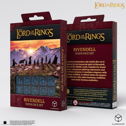 Der Herr der Ringe: 10er D6 Würfelset Bruchtal (Wasser)