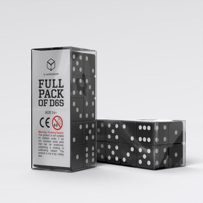 Q Workshop Würfel Set Full Pack D6 Schwarz (20)