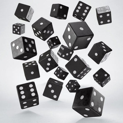 Q Workshop Würfel Set Full Pack D6 Schwarz (20)